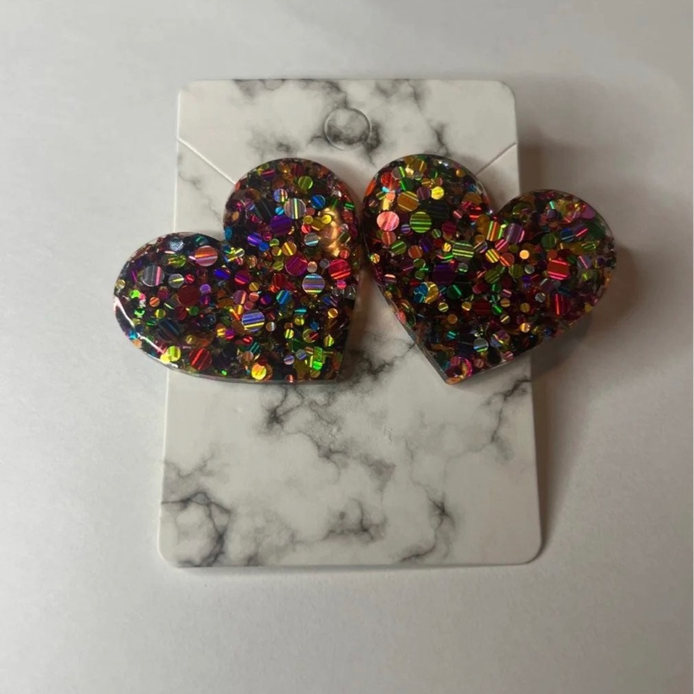 Jumbo Heart Studs